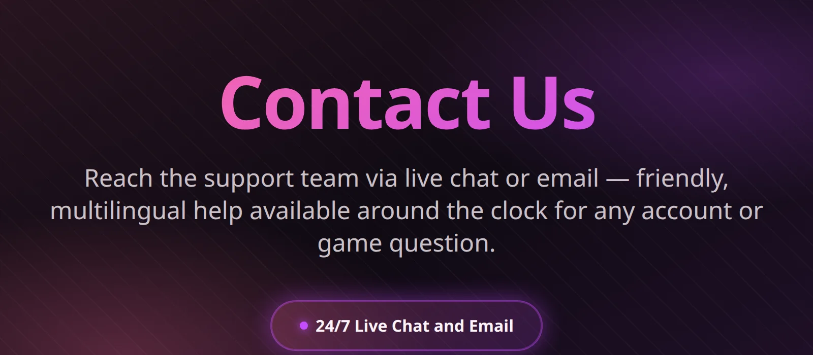 Contact Magius Casino support
